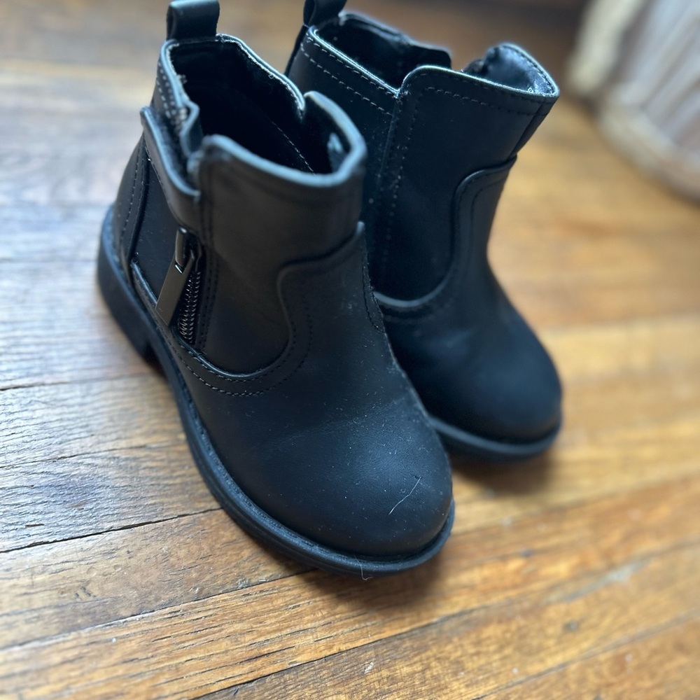 Kids Black Ankle Boots